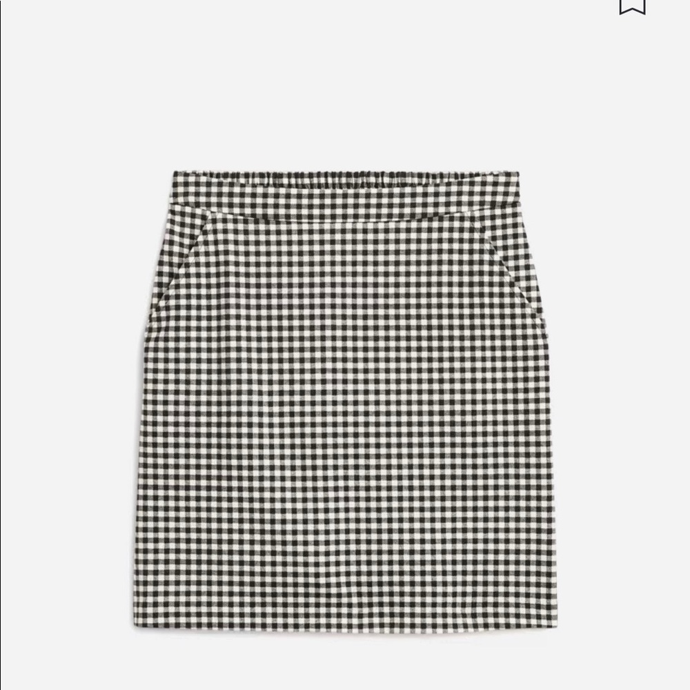 NWT Medium Black/White Checkered Skies are Blue Cadence Skirt